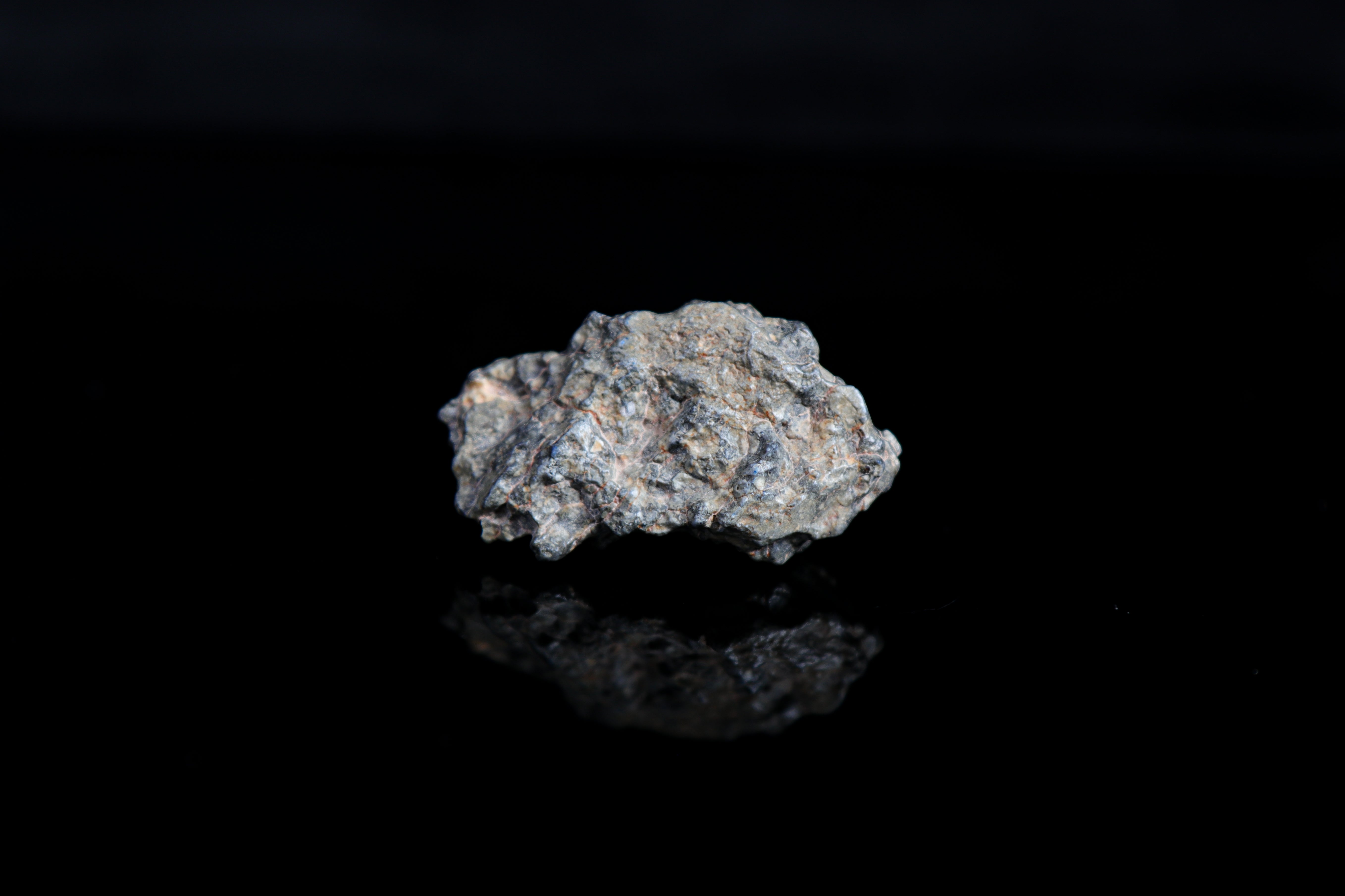 Bechar 003 Lunar Meteorite, Elongated High Contrast with Remnant