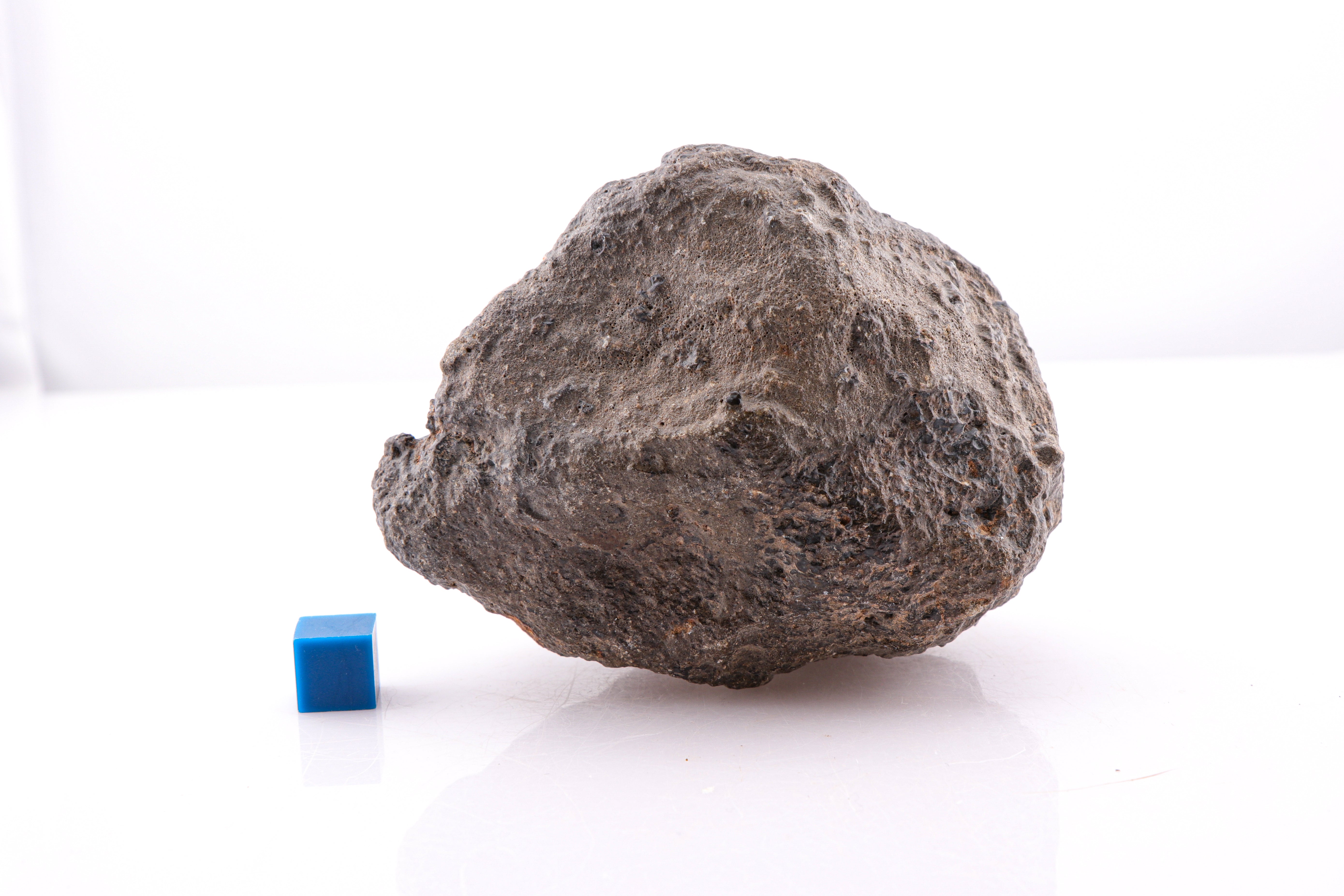 Asteroid Vesta Eucrite Meteorite Classified as Jikharra 001, Stegosaurus Back with Remnant Crust - 411.2 grams