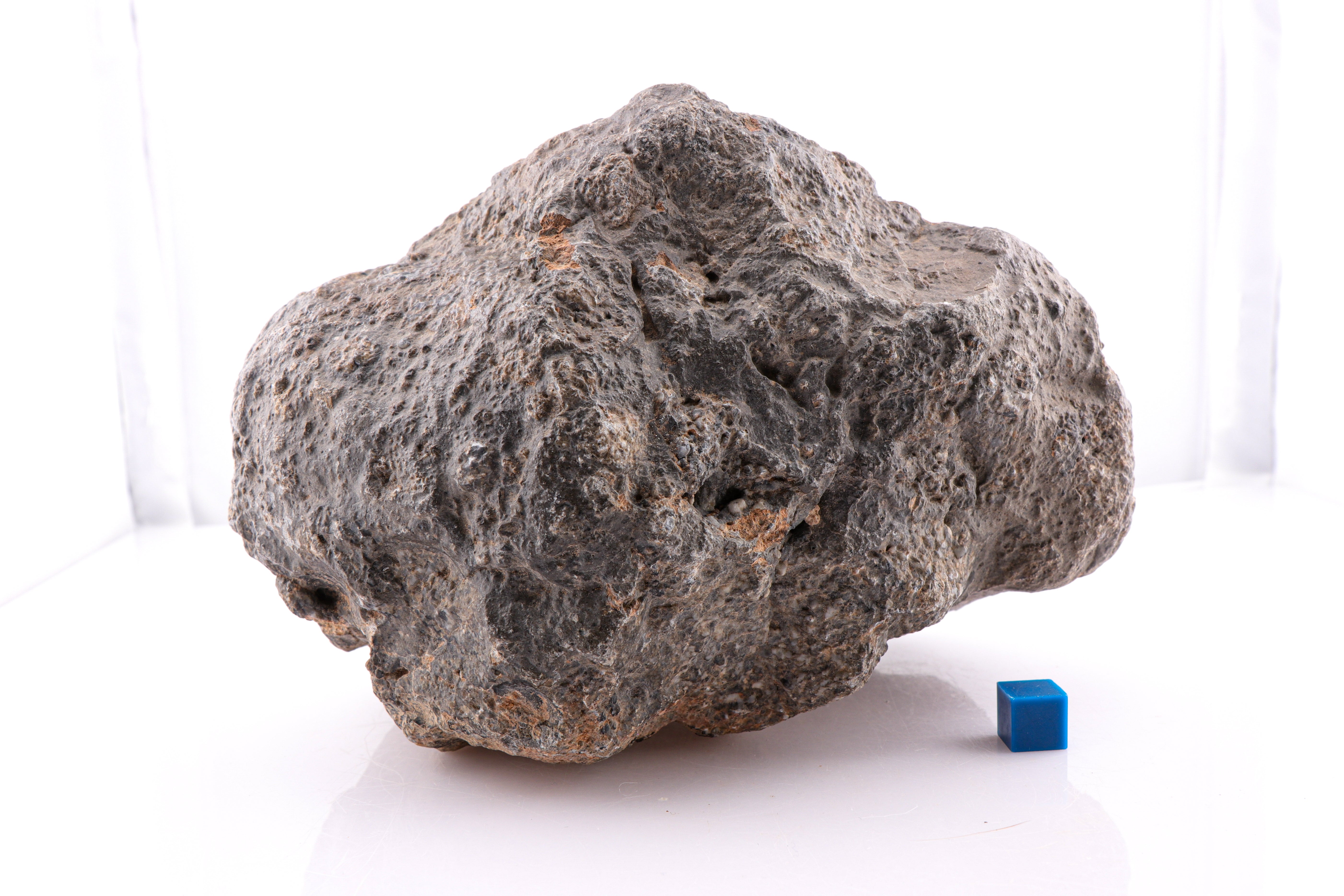 Asteroid Vesta Eucrite Meteorite Classified as Jikharra 001, Large Textured Stone with Indentations - 2818 grams