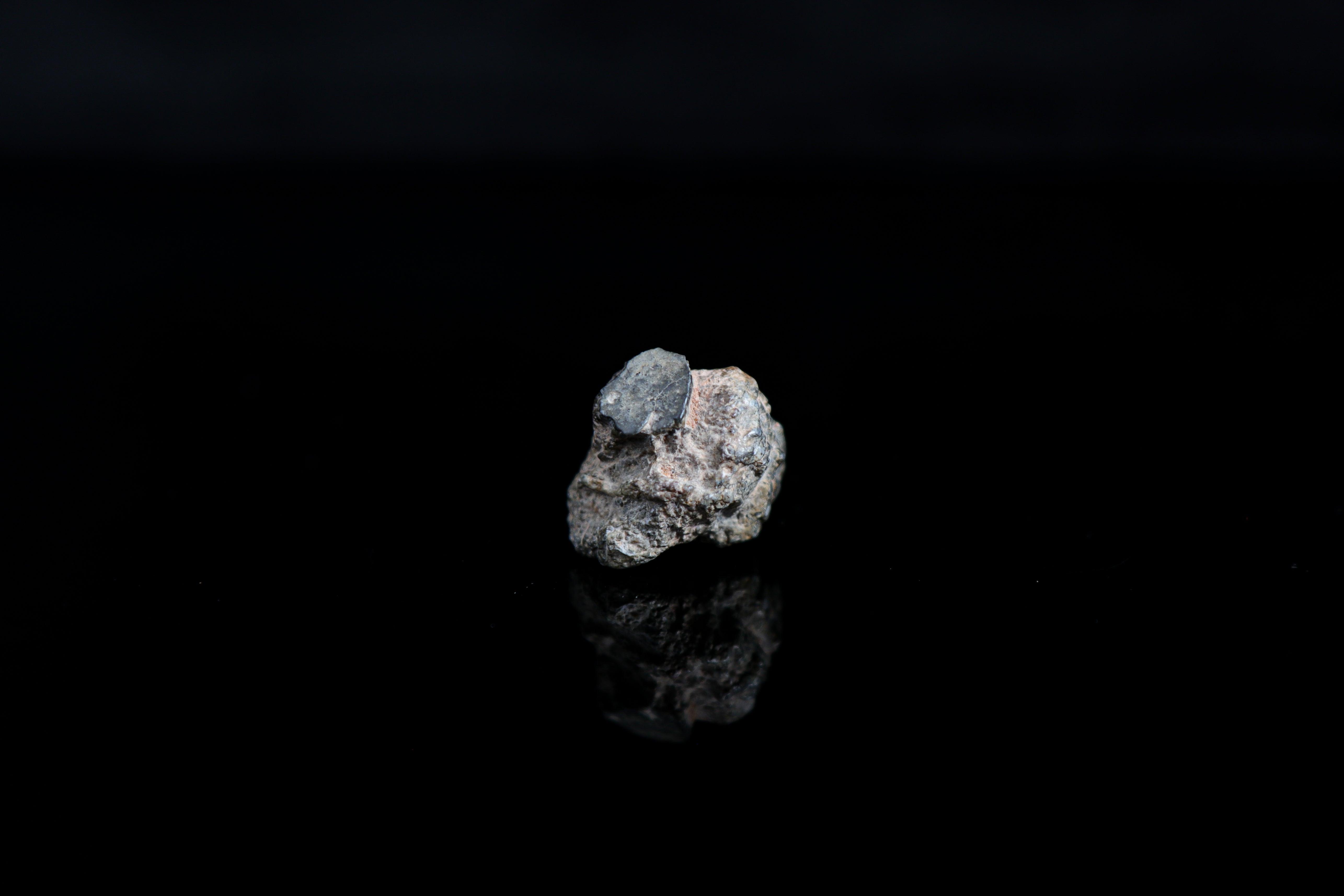 Gadamis 003 Lunar Meteorite, Spherical Stone with Fusion Crusted Protuberance - 9.03 grams