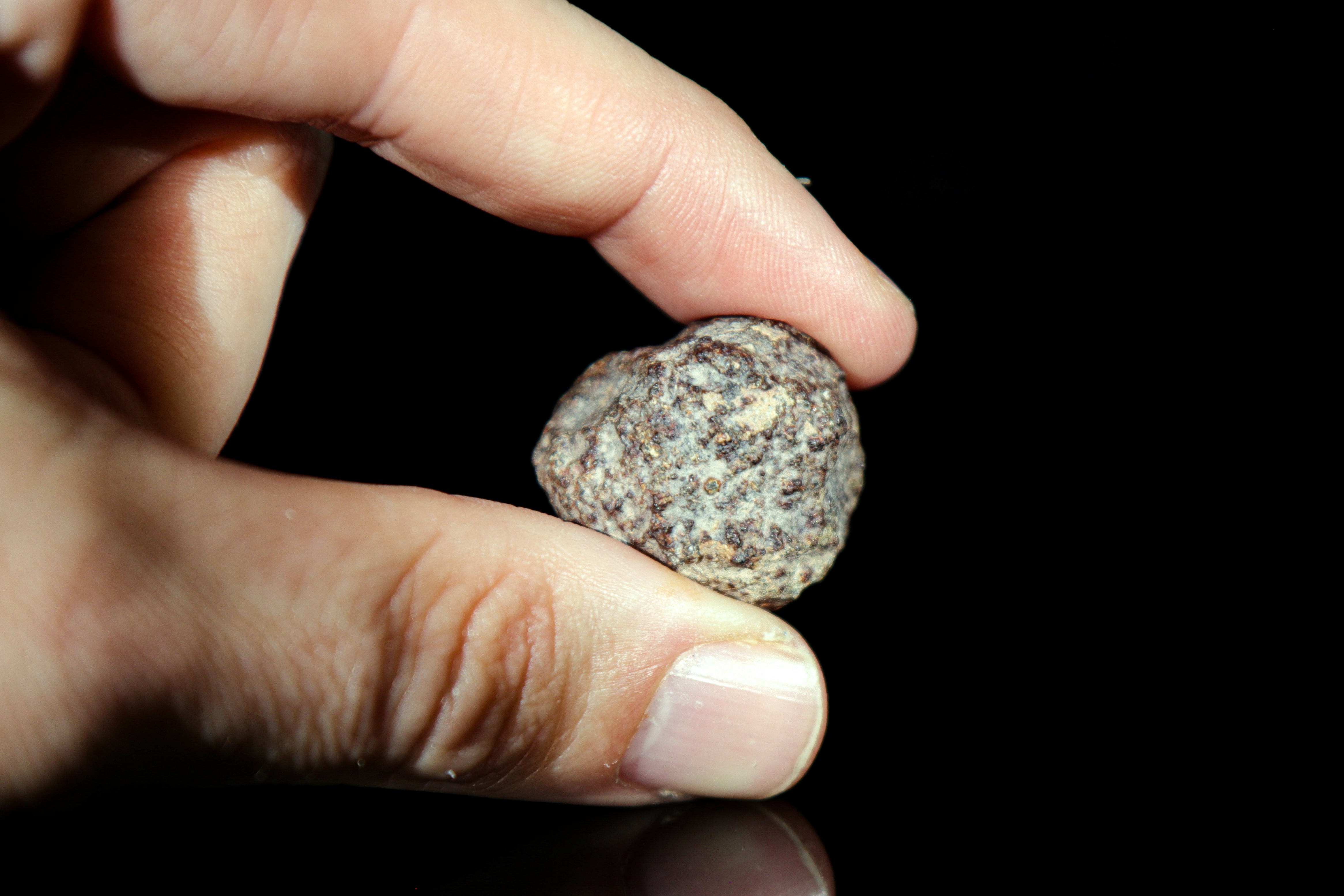 Franconia, Arizona Chondrite, Rounded with Exterior Metal Flecks - 15.97 grams