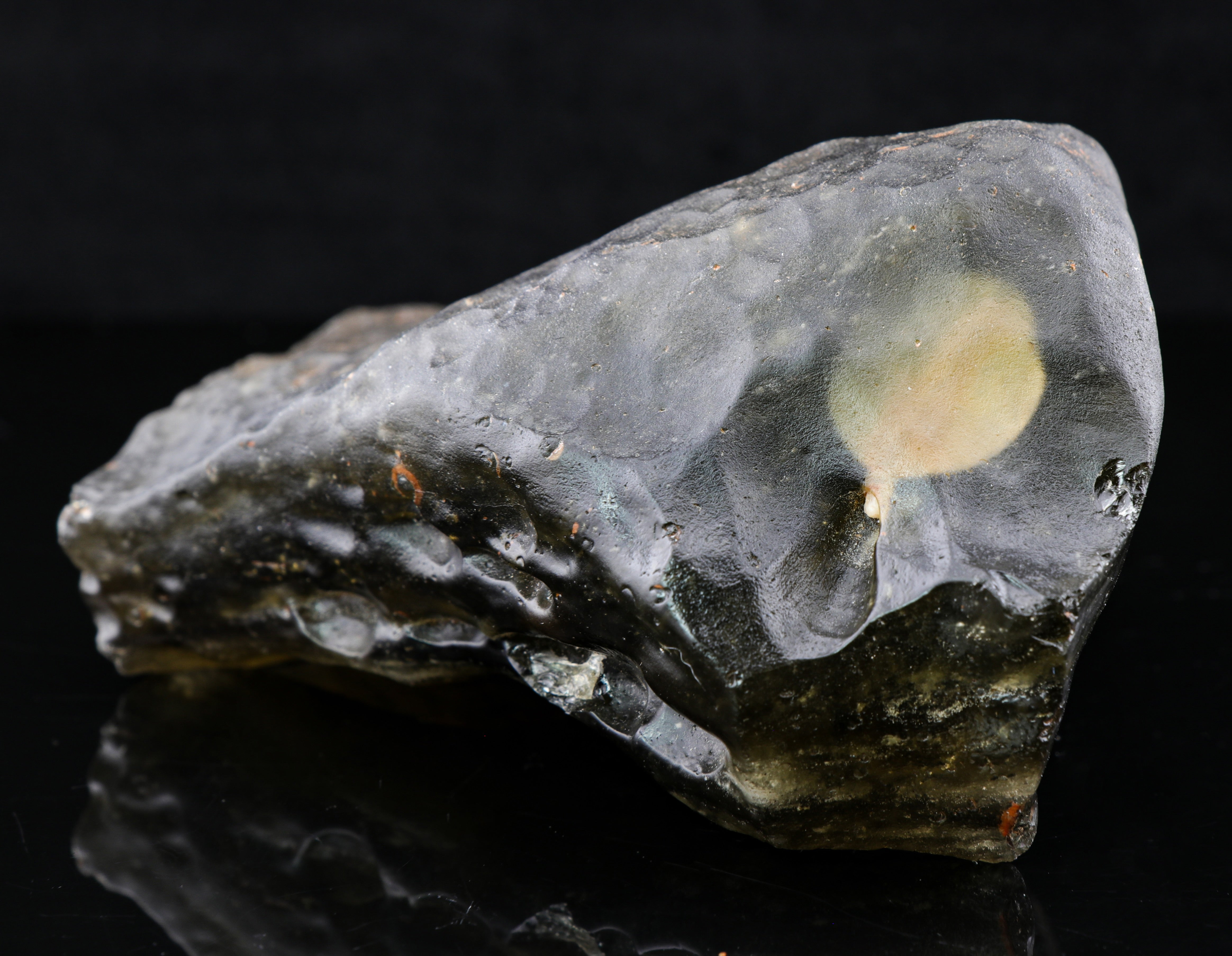 Libyan Desert Glass, 596g UNIQUE Impactite w/ Green Coloring & Mystery Inclusion